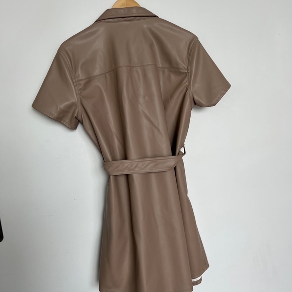 H&M faux leather button up dress - large - Picture 3 of 5